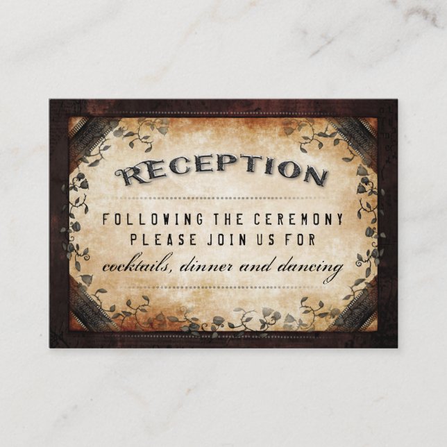 Recepción de la boda gótica de Halloween Brown (Anverso)
