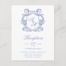 Recepción de la Cresta Azul Polvorienta Monograma 