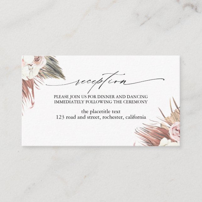 Recepción de la Foliage Tropical Seca (Anverso)