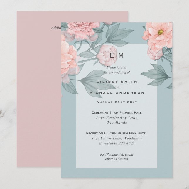 Recepción de la invitación a la boda de los peONES (Anverso / Reverso)