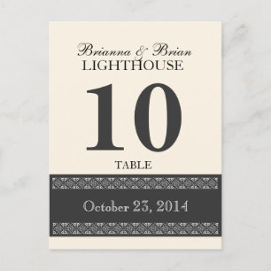 Recepción de la tarjeta Boda de mesa de LACE GRIS 