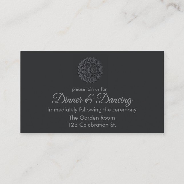 Recepción de Mandala de corte de papel negro (Anverso)