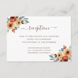 Recepción de matrimonio botánico de acuarela rústi