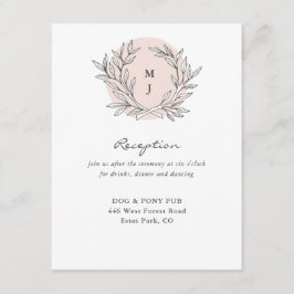 Recepción de matrimonio de guirnaldas de monograma