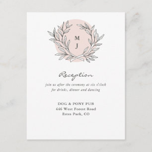 Recepción de matrimonio de guirnaldas de monograma
