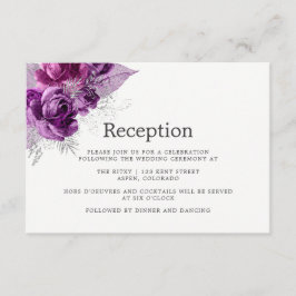 Recepción de matrimonio floral con acuarela de cir