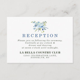 Recepción de matrimonio floral de la Marina Azul s