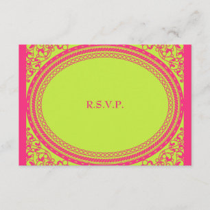 Recepción de matrimonio fluorescente/neón RSVP