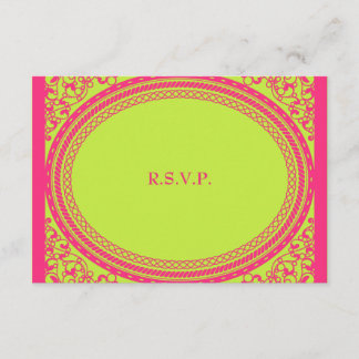 Recepción de matrimonio fluorescente/neón RSVP