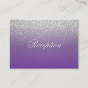 Recepción de matrimonio Purpurina morado y platead