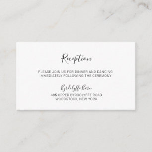 Recepción de Natasha Calligraphy Black White Weddi
