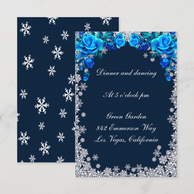 Recepción de Navidades de copos de nieve de Rosas  (Anverso / Reverso)