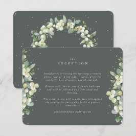 Recepción de nieve verde gris + eucalipto