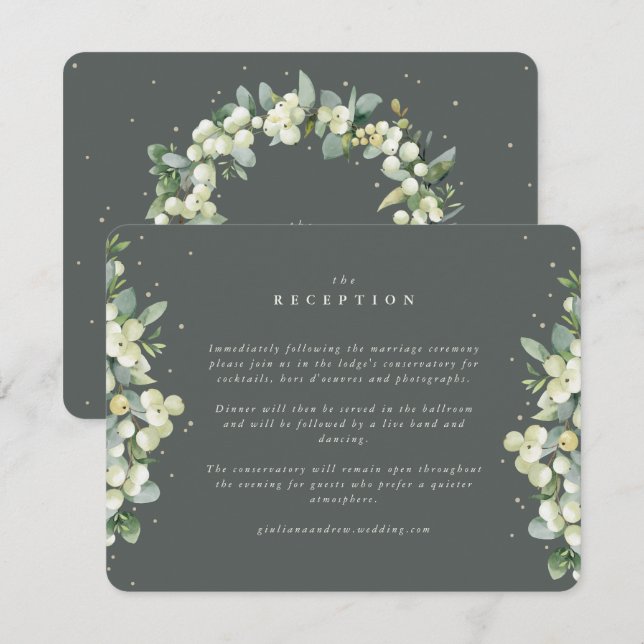 Recepción de nieve verde gris + eucalipto (Anverso / Reverso)