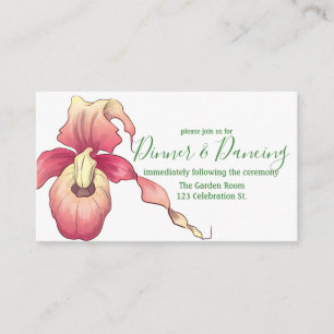 Recepción de orquídea zapatilla de dama rosa