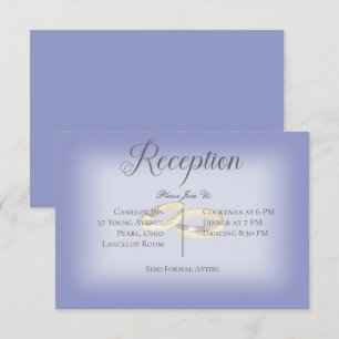 Recepción de perwinkle con anillos Bodas dorados