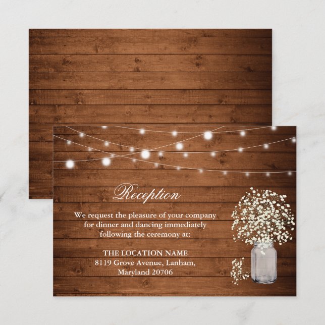 Recepción de Rústicas Luces de Respiración del Beb (Anverso / Reverso)