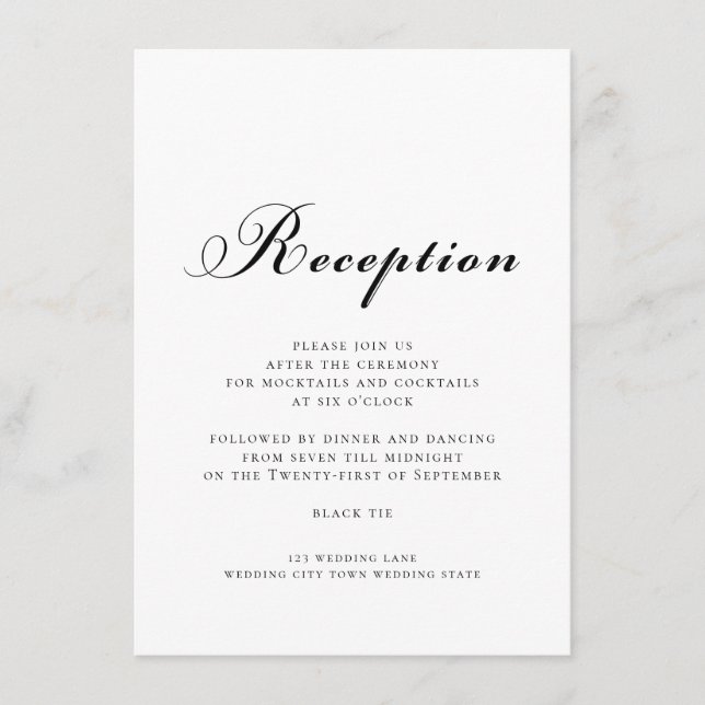 Recepción de script de boda (Anverso)