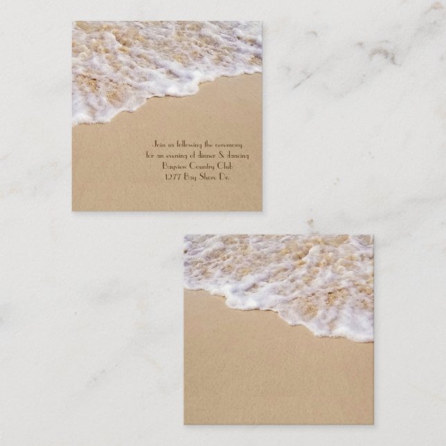 Recepción de surf de bodas de playa (Anverso / Reverso)