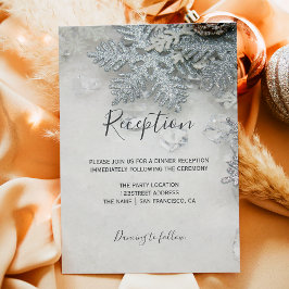 Recepción de tipografía de nieve de plata de invie