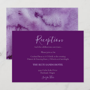 Recepción de Ultra Violeta de lavado de color púrp