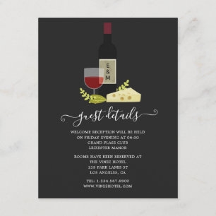 Recepción de Vino y Queso Detalles de Invitado Mon