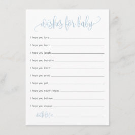 Recepción Deseos De Una Tarjeta De Bebé. Tarjeta Bash Blue B