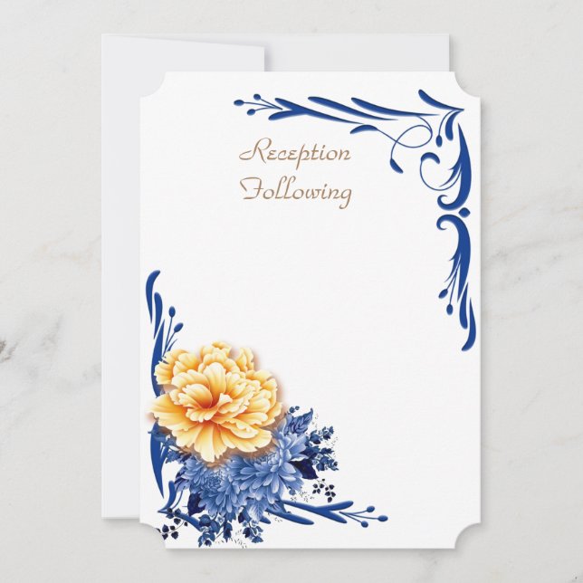 Recepción después de la tarjeta de invitación/boda (Anverso)