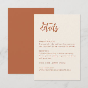 Recepción Dessert Boho Rust Boda Detalles Tarjeta de Alojami