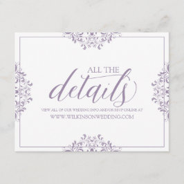 Recepción Detalles de la boda / Tarjeta de información | Nad