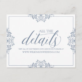 Recepción Detalles de la boda / Tarjeta de información | Nad