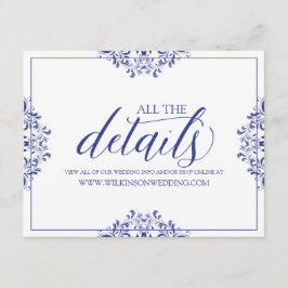 Recepción Detalles de la boda / Tarjeta de información | Nad