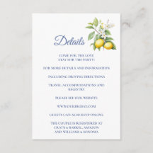 Detalles de la tarjeta de cerramiento de limón