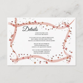 Recepción Detalles de la tarjeta de cierre de cinta dibujada