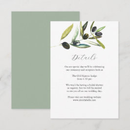 Recepción Detalles de la tarjeta de envoltorio Boda acuarela