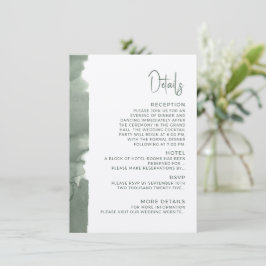 Recepción Detalles de la tarjeta de inclusión de boda modern