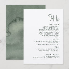 Recepción Detalles de la tarjeta de inclusión de boda modern