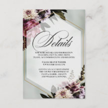 Detalles de la tarjeta de inclusión elegante botán