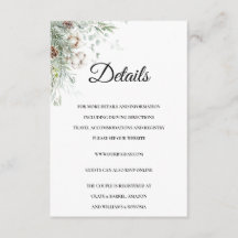 Detalles de la tarjeta de inclusión floral de vege