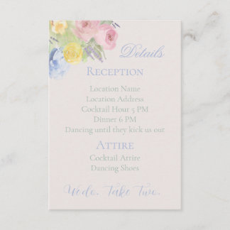 Recepción Detalles de tarjeta de boda o renovación romántica
