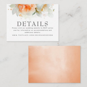 Recepción Detalles del Boda floral Tarjeta de cierre pequeña