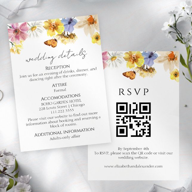Recepción Detalles del boda | RSVP | Tarjeta de inclusión de (Subido por el creador)
