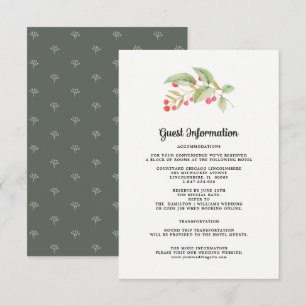 Recepción Detalles del boda   Tarjeta de bifurcación acuarel
