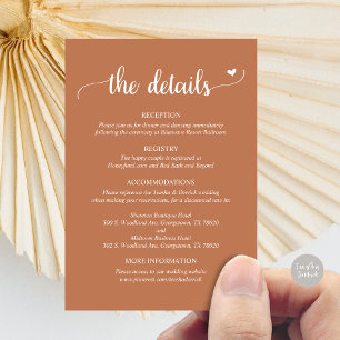Recepción Detalles del boda, tarjeta de gabinete de guiones