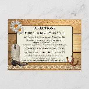 Recepción Dirección del boda y tarjeta de inserción de aloja