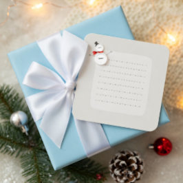 Recepción Diseño de botón de muñeco de nieve lindo Tarjeta d