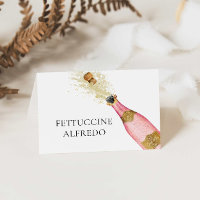 Ducha nupcial Champagne Tema Buffet Tarjeta de com