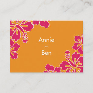 Recepción Dulce Tarjeta de Direcciones Bodas Hibiscus