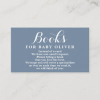 Dusty Blue Books para la tarjeta de solicitud de b