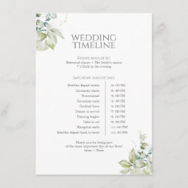 Recepción Dusty tarjeta de tiempo azul | Elegante floral de 